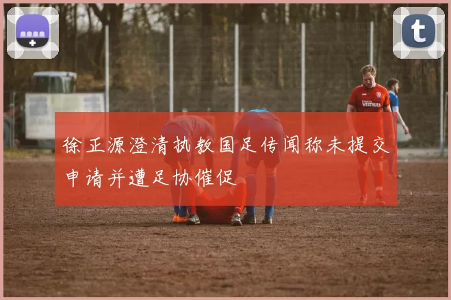 徐正源澄清执教国足传闻称未提交申请并遭足协催促